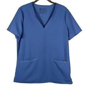 Figs Technical Collection Casma Blue Scrubs Top